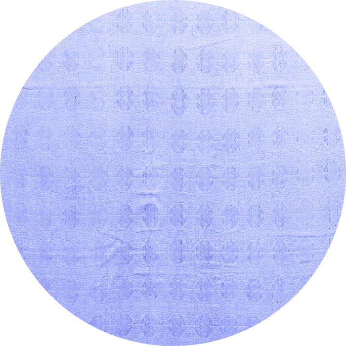 Round Abstract Blue Modern Rug, abs4879blu