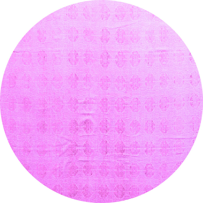Round Abstract Purple Modern Rug, abs4879pur