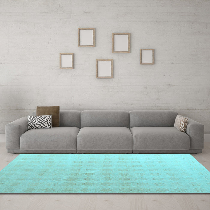 Machine Washable Abstract Light Blue Modern Rug in a Living Room, wshabs4879lblu
