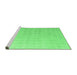 Sideview of Machine Washable Abstract Emerald Green Modern Area Rugs, wshabs4879emgrn