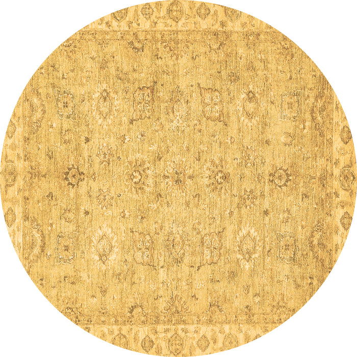 Round Machine Washable Abstract Brown Modern Rug, wshabs487brn