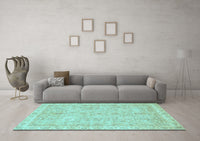 Machine Washable Abstract Light Blue Modern Rug, wshabs487lblu