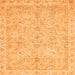 Square Machine Washable Abstract Orange Modern Area Rugs, wshabs487org