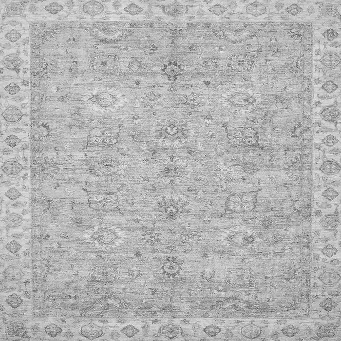 Square Abstract Gray Modern Rug, abs487gry
