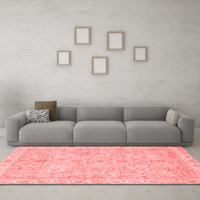 Modern Red Washable Rugs