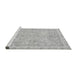 Sideview of Machine Washable Abstract Gray Modern Rug, wshabs487gry