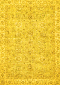 Abstract Yellow Modern Rug, abs487yw