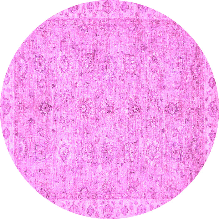 Round Abstract Purple Modern Rug, abs487pur