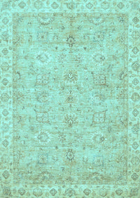 Abstract Light Blue Modern Rug, abs487lblu