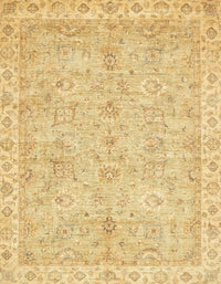 Machine Washable Abstract Yellow Rug, wshabs487