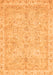 Machine Washable Abstract Orange Modern Area Rugs, wshabs487org