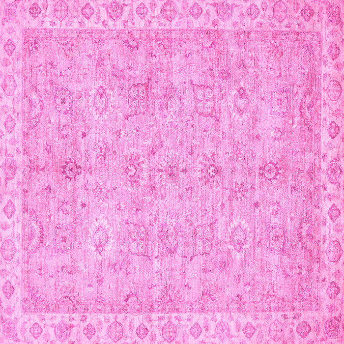 Square Machine Washable Abstract Pink Modern Rug, wshabs487pnk