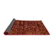 Sideview of Abstract Red Modern Rug, abs488