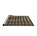 Sideview of Machine Washable Abstract Orange Brown Rug, wshabs4880