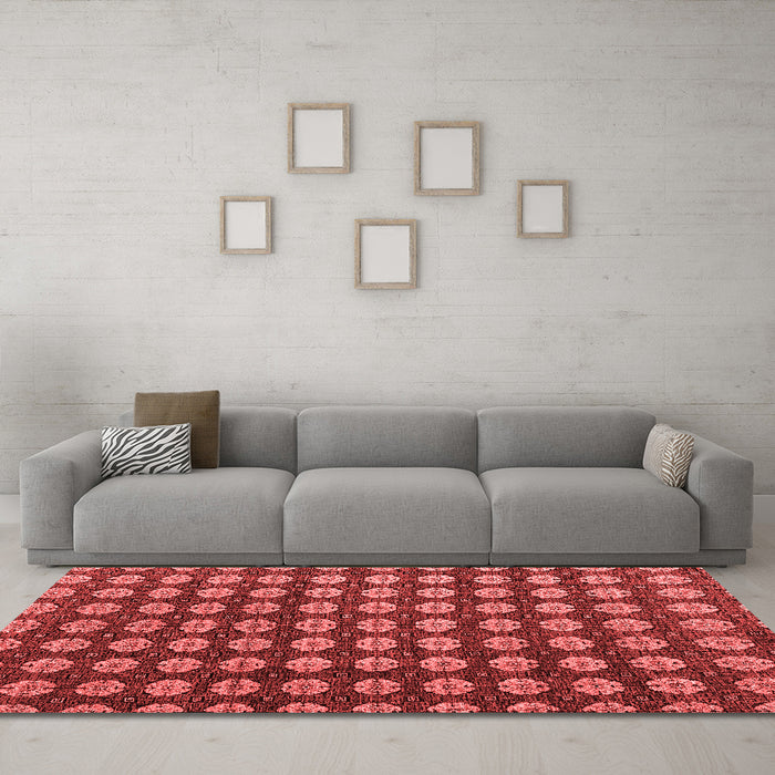 Modern Red Washable Rugs