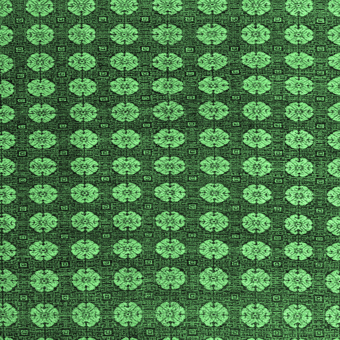 Square Machine Washable Abstract Emerald Green Modern Area Rugs, wshabs4880emgrn