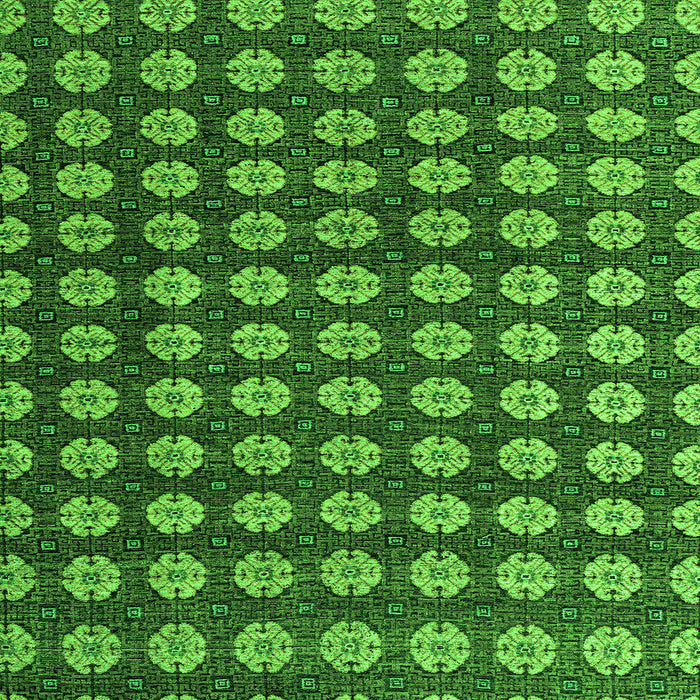 Square Abstract Green Modern Rug, abs4880grn