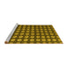 Sideview of Machine Washable Abstract Yellow Modern Rug, wshabs4880yw