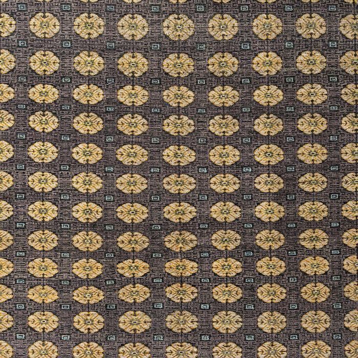 Square Machine Washable Abstract Orange Brown Rug, wshabs4880