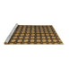 Sideview of Machine Washable Abstract Brown Modern Rug, wshabs4880brn