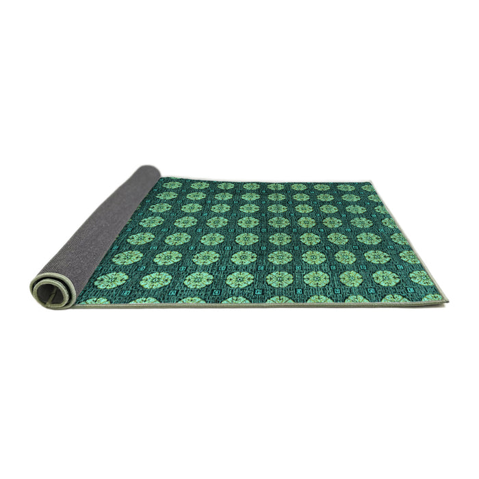 Sideview of Abstract Turquoise Modern Rug, abs4880turq