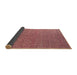 Sideview of Abstract Brown Red Modern Rug, abs4881