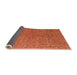 Sideview of Abstract Orange Modern Rug, abs4881org