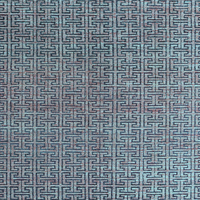 Square Machine Washable Abstract Light Blue Modern Rug, wshabs4881lblu