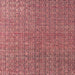 Square Abstract Brown Red Modern Rug, abs4881