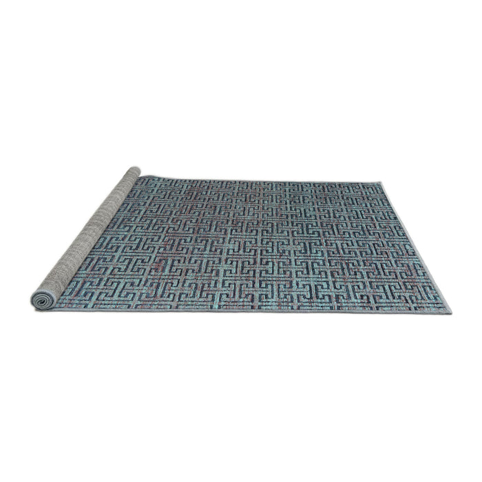 Sideview of Machine Washable Abstract Light Blue Modern Rug, wshabs4881lblu