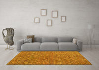 Machine Washable Abstract Yellow Modern Rug, wshabs4881yw