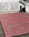 Machine Washable Abstract Brown Red Rug in a Family Room, wshabs4881