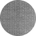 Round Abstract Gray Modern Rug, abs4881gry