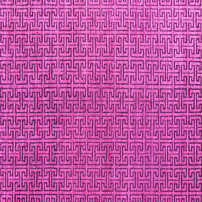 Square Machine Washable Abstract Pink Modern Rug, wshabs4881pnk