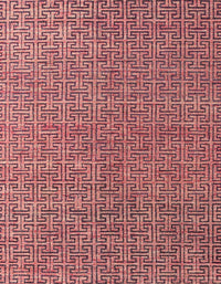 Machine Washable Abstract Brown Red Rug, wshabs4881