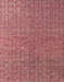 Machine Washable Abstract Brown Red Rug, wshabs4881