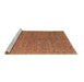 Sideview of Machine Washable Abstract Brown Modern Rug, wshabs4881brn