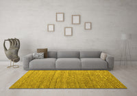 Machine Washable Abstract Yellow Modern Rug, wshabs4882yw