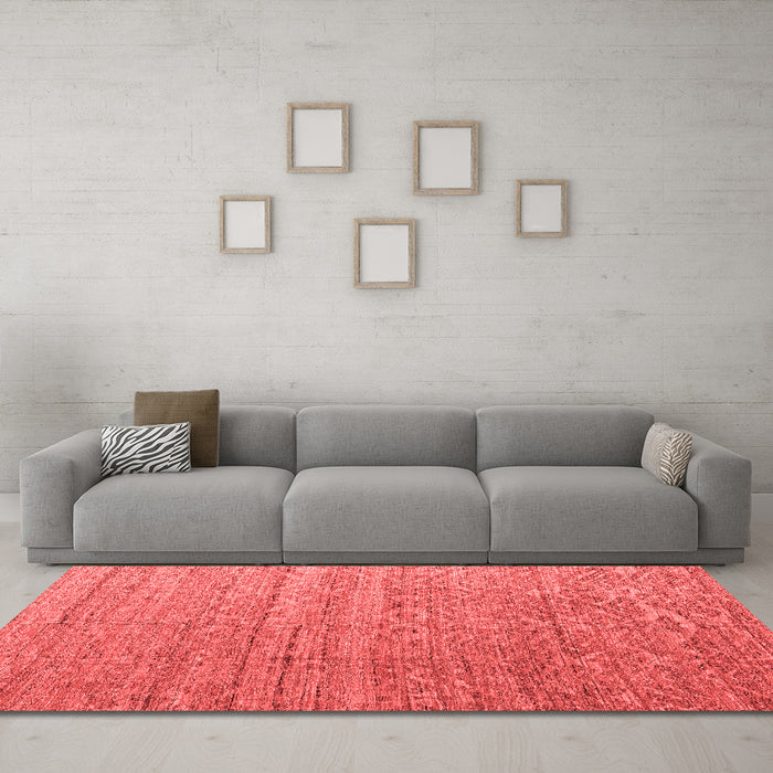 Modern Red Washable Rugs