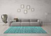 Machine Washable Abstract Light Blue Modern Rug, wshabs4882lblu