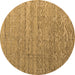 Round Abstract Brown Modern Rug, abs4882brn