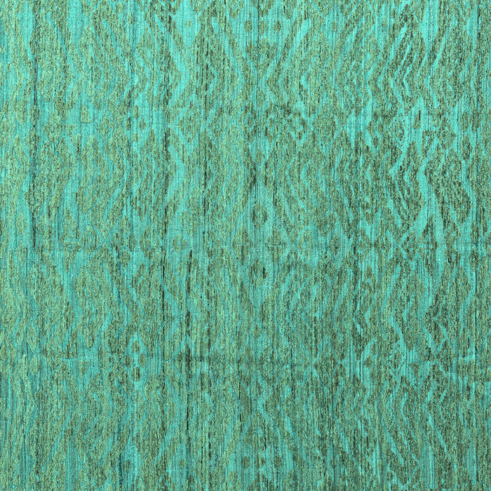 Square Machine Washable Abstract Turquoise Modern Area Rugs, wshabs4882turq