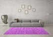 Machine Washable Abstract Purple Modern Area Rugs in a Living Room, wshabs4882pur