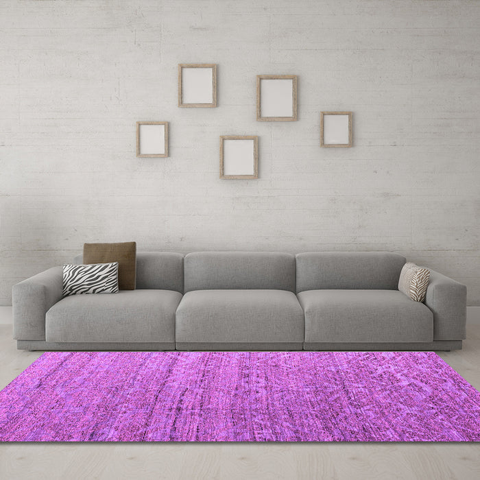 Machine Washable Abstract Purple Modern Area Rugs in a Living Room, wshabs4882pur