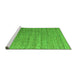 Sideview of Machine Washable Abstract Green Modern Area Rugs, wshabs4882grn