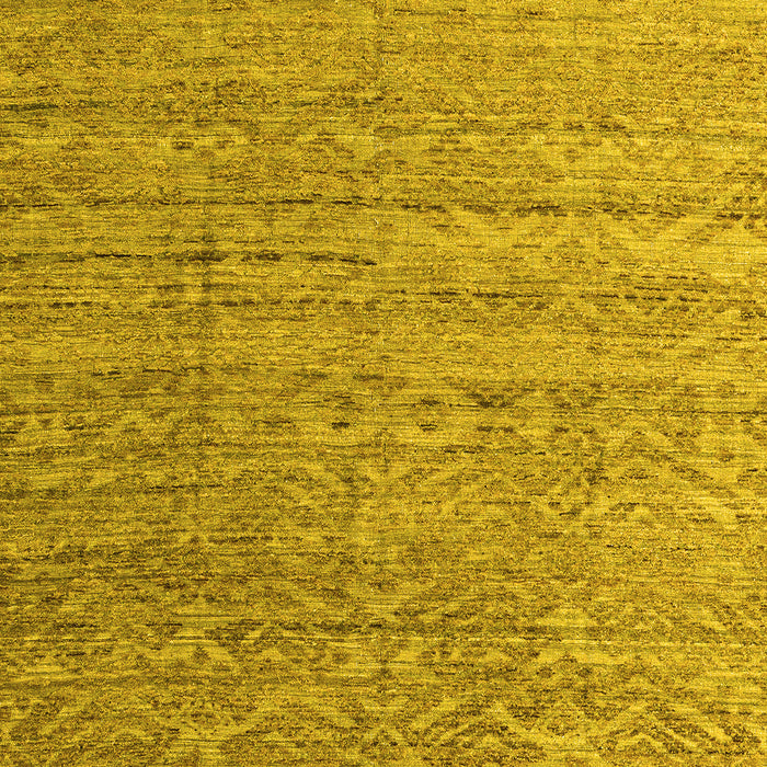 Machine Washable Abstract Yellow Modern Rug, wshabs4882yw