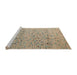 Sideview of Machine Washable Abstract Dark Almond Brown Rug, wshabs4883