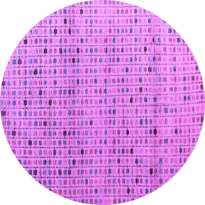 Round Machine Washable Abstract Purple Modern Area Rugs, wshabs4883pur