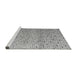 Sideview of Machine Washable Abstract Gray Modern Rug, wshabs4883gry