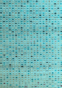 Abstract Light Blue Modern Rug, abs4883lblu